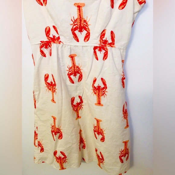 Downeast Lobster print lined dress size small - Picture 4 of 6